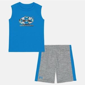 Two Piece Under Armour Tank And Shorts Set